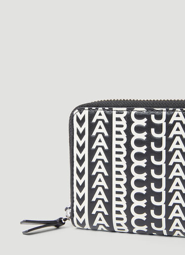Marc Jacobs 字母花押皮革全拉链钱包 黑色 mcj0253032