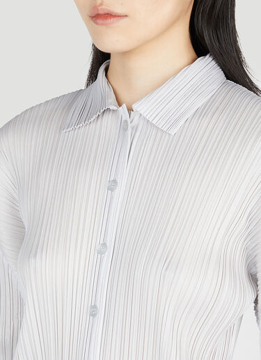 Pleats Please Issey Miyake プリーツシャツ グレー plp0253019
