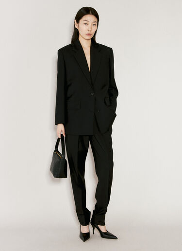 Prada 轻薄马海毛长裤  黑色 pra0256054