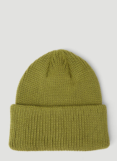 The North Face Logo Patch Beanie Hat Green tnf0154014