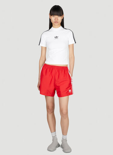 Balenciaga x adidas Striped Track Shorts Red axb0251004