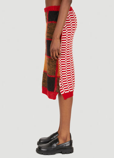 Marni Contrast Knit Skirt Red mni0249011