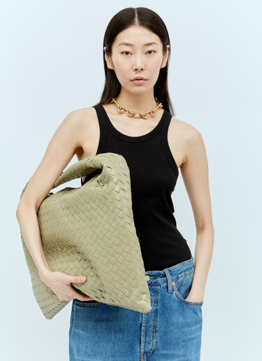 Bottega Veneta ラージホップ　ショルダーバッグ グリーン bov0256007