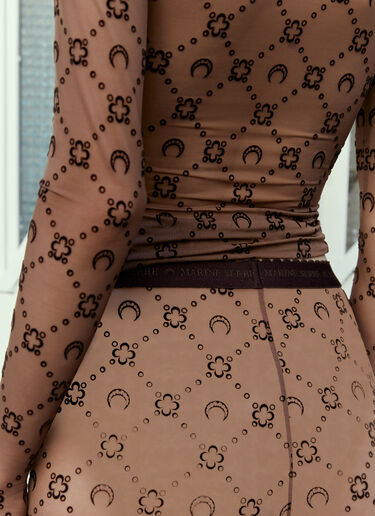 Regenerated Monogram Mesh Tights Marine Serre Regenerated Monogram Mesh Tights Brown mrs0254011