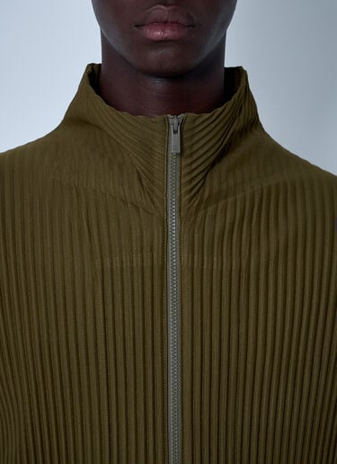 Homme Plissé Issey Miyake Pleated Sweatshirt Khaki hmp0161003