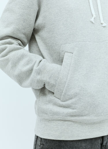 Comme Des Garçons PLAY Logo Patch Hooded Sweatshirt Grey cpl0355024