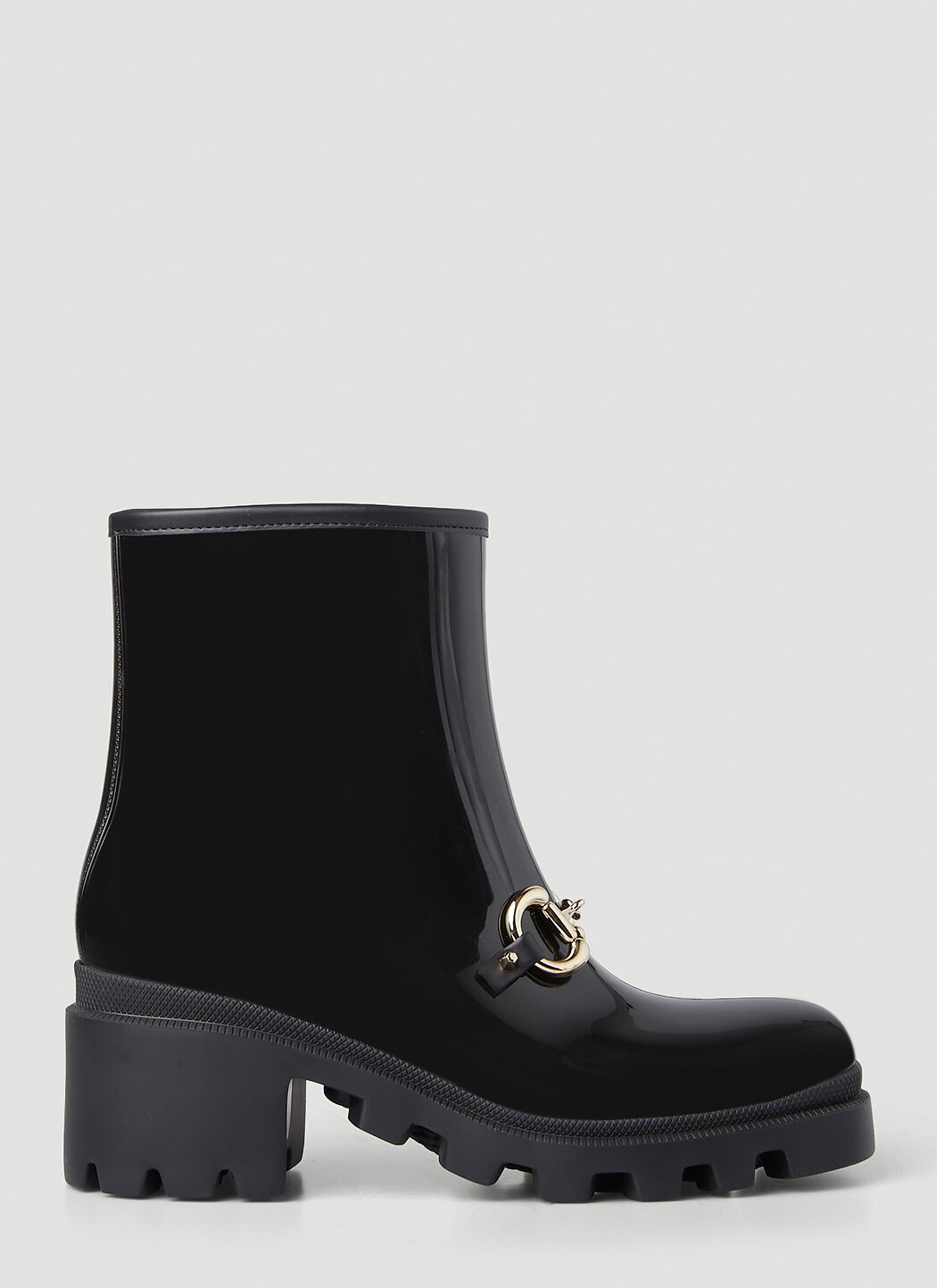 Gucci Horsebit Rain Boots in Black LN CC