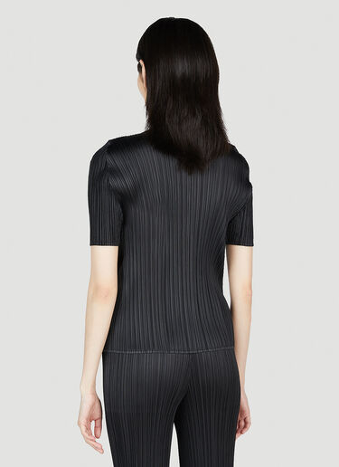 Pleats Please Issey Miyake 褶裥 U 领上衣 黑色 plp0253018