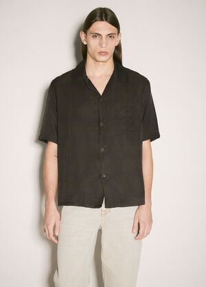 Our Legacy Heusen Short-Sleeve Shirt Brown our0160007