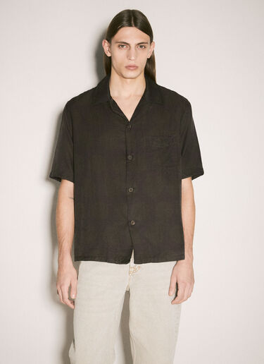 Our Legacy Heusen Short-Sleeve Shirt Brown our0159007