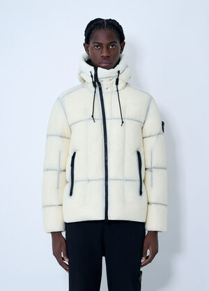 Stone Island Seam Faded Ligh Nylon Canvas Jacket Ivory sto0164008
