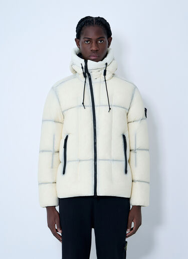 Stone Island Seam Faded Ligh Nylon Canvas Jacket Ivory sto0164008