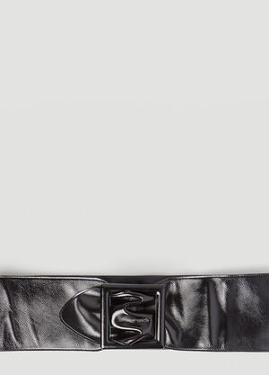 Saint Laurent Glossed Waist Belt Black sla0245116