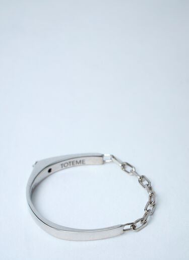 TOTEME Diamond Chain Ring Silver tot0261079