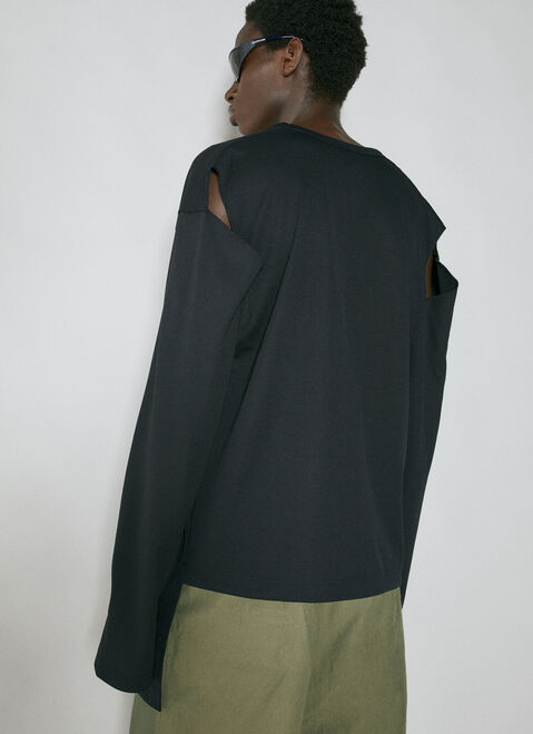 Comme des Garçons Homme Plus x Nike 비대칭 긴소매 티셔츠 화이트 cgh0154002