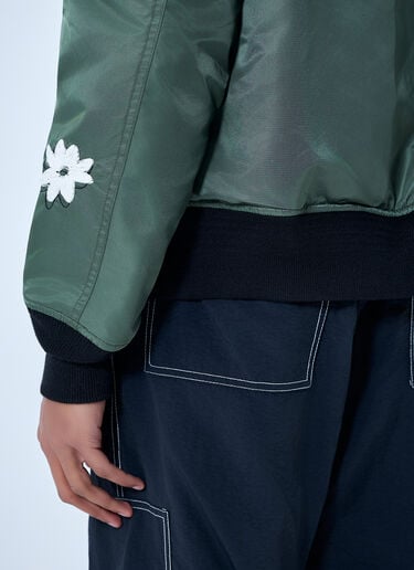NÒMARYTHM TEXTILE Embroidered Bomber Jacket Olive nma0162001