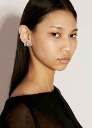 Vivienne Westwood Mini Bas Relief Earrings Silver vww0356003