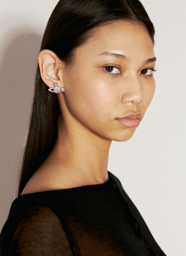 Vivienne Westwood Mini Bas Relief Earrings Silver vww0356003