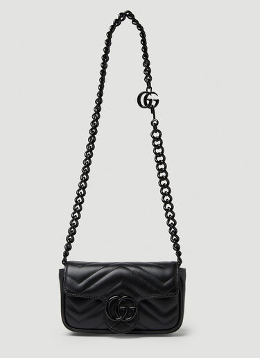 Gucci GG Marmont Mini Leather Belt Bag in Black