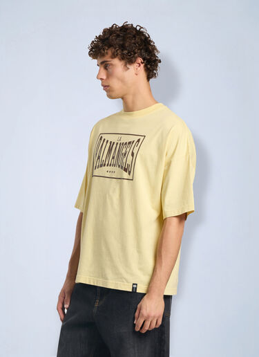 Palm Angels Vintage Box Logo Loose T-Shirt Yellow pma0166241