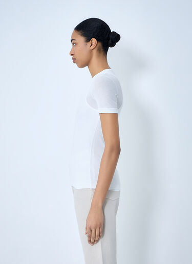 Jil Sander Crew Neck Fitted T-Shirt White jil0264006