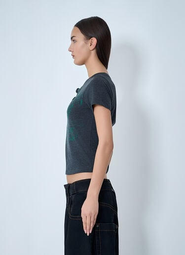 Logo Motif T-Shirt Alexander Wang Logo Motif T-Shirt Black awg0262002