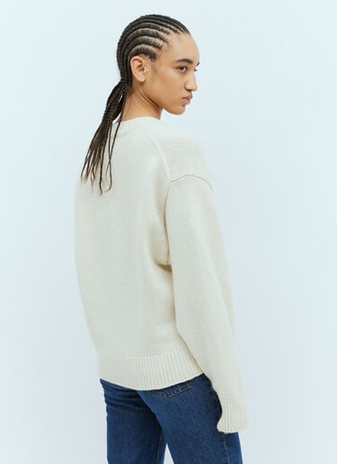 TOTEME V Neck Wool-Cashmere Sweater Beige tot0255033