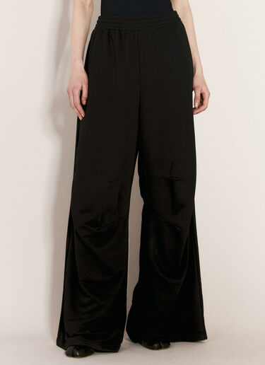MM6 Maison Margiela 언브러시드 저지 트랙 팬츠 블랙 mmm0255008