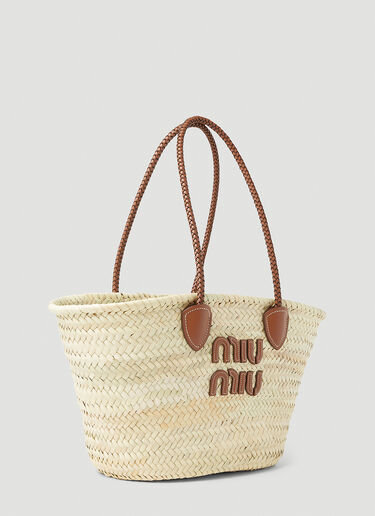 Miu Miu Palmetto Tote Bag Beige miu0252038