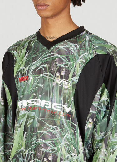 Martine Rose Panelled Football Jersey Top Green mtr0154002