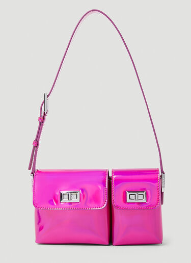 BY FAR Baby Billy Iridescent Shoulder Bag Pink byf0253009