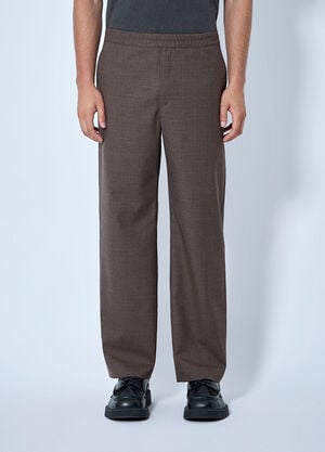 The Row Ari Wool Wide-Leg Pants Brown row0165001
