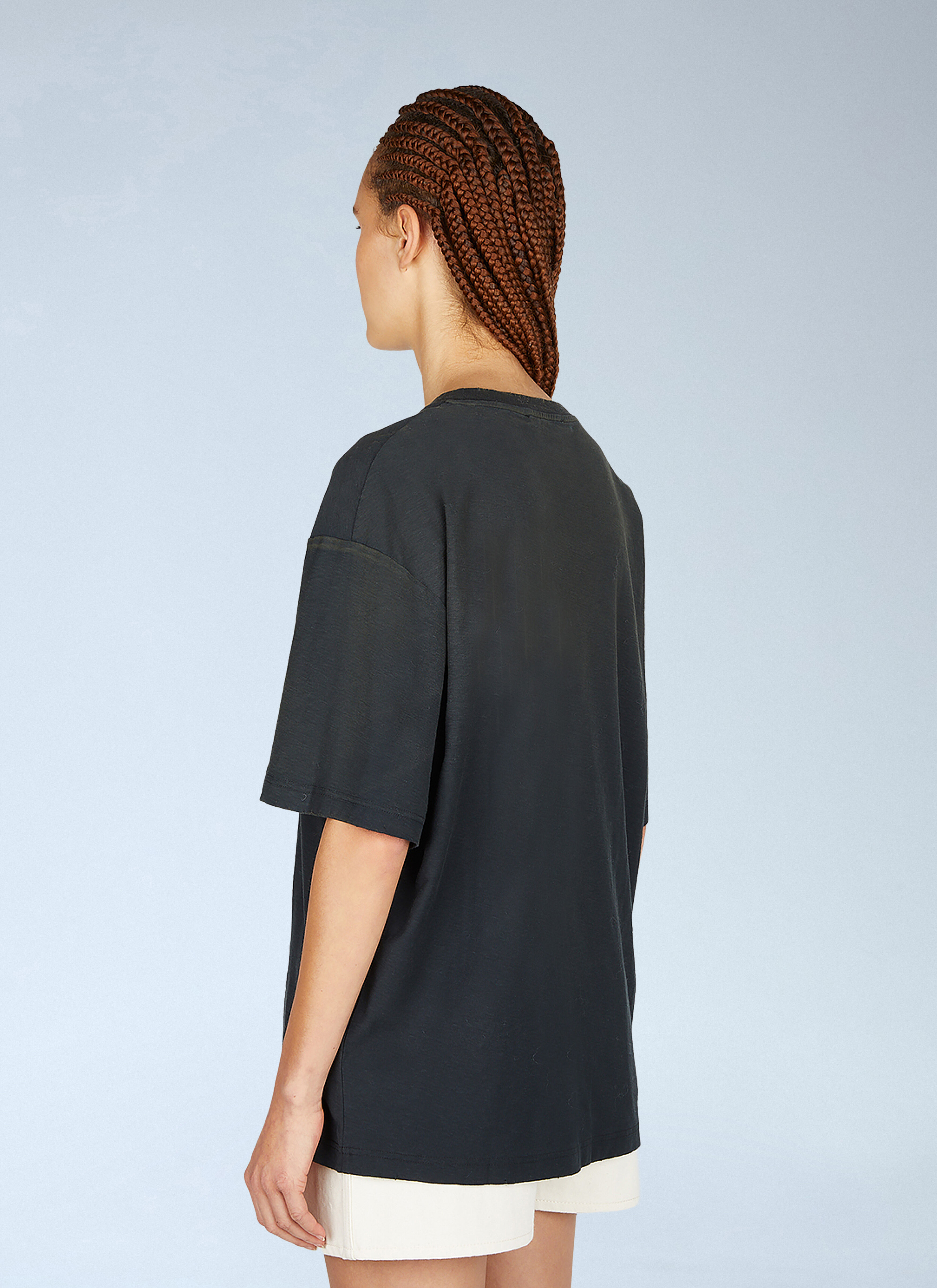 人気カットソー Jonnlynx roku ACNE ENFOLD HYKE Acne Studios - Fitted logo t-shirt - Cornflower blue