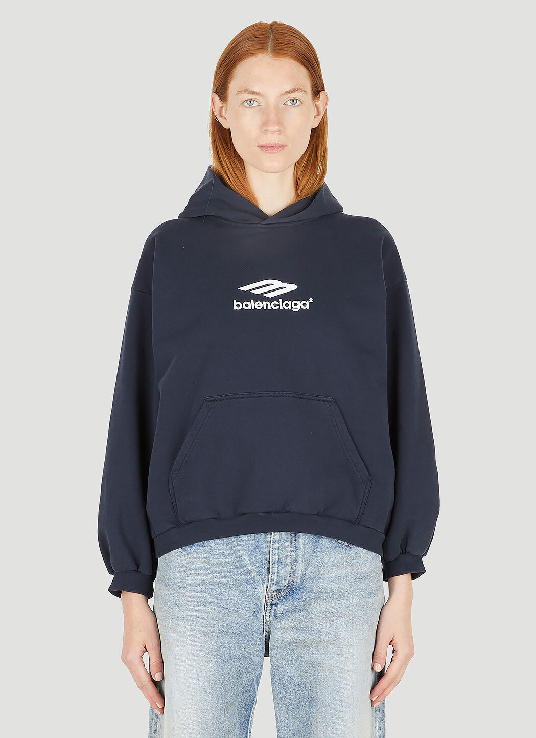 Balenciaga sweatshirt hot sale womens blue