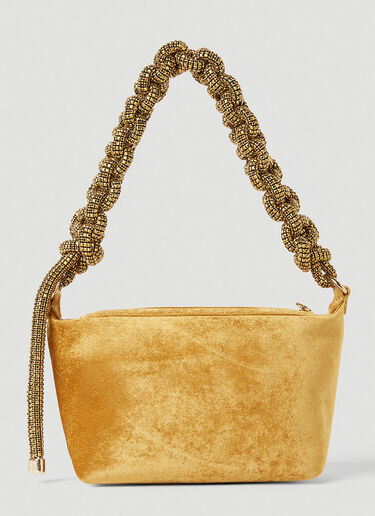 KARA Crystal Cobra Pouch Shoulder Bag Yellow kar0251012
