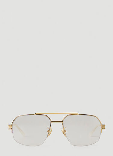 Bottega Veneta BV1127S Aviator Sunglasses Gold bov0246085