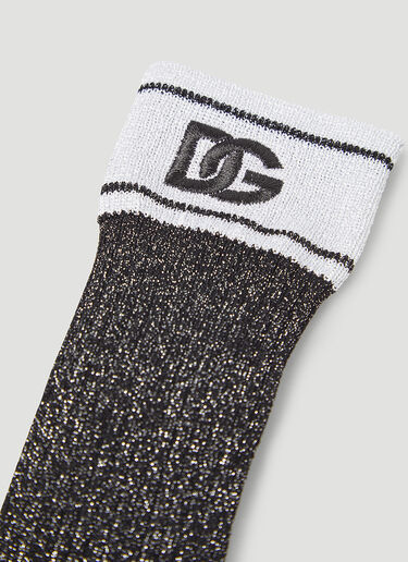 Dolce & Gabbana Metallic Socks Black dol0246053