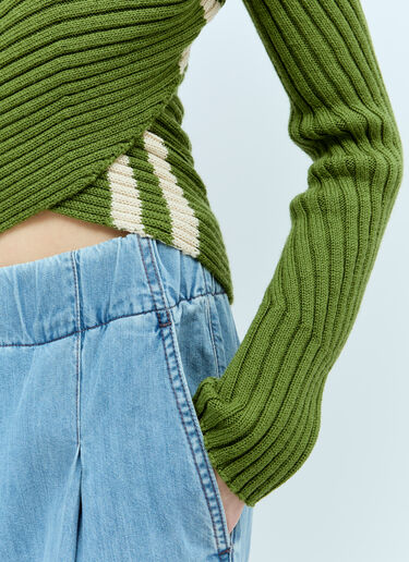 Dries Van Noten 扭褶针织衫 绿色 dvn0256026