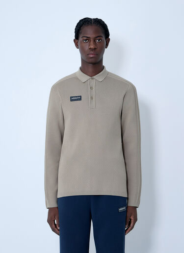 adidas SPZL Logo Patch Polo Shirt Beige adi0162159