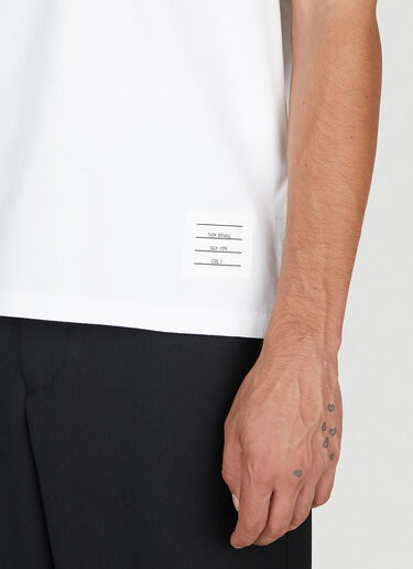 Thom Browne 条纹口袋 T 恤 白色 thb0129006