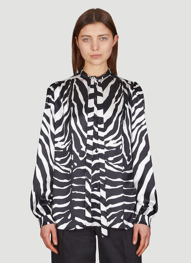 Dolce & Gabbana Zebra Print Shirt Black dol0249007