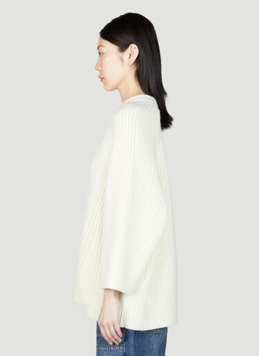 Bottega Veneta オーバーサイズ ウールカシミア T シャツ クリーム bov0255013