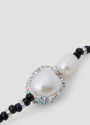 Pearl Octopuss.y 크리스털 장식 펄 네크리스 블랙 prl0353005