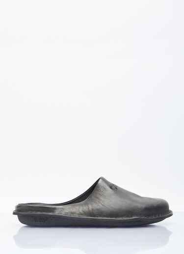 Comme des Garçons Homme x VIBAe Leather Slip-On Shoes Black chv0156001