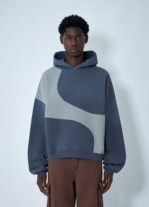 ERL Wave Hooded Sweatshirt Blue erl0162004
