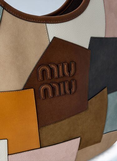 Miu Miu Ivy Leather Shoulder Bag Brown miu0264109