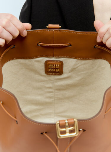 Leather Bucket Bag Miu Miu Leather Bucket Bag Brown miu0256055