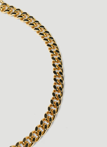 Saint Laurent Flat Curb Chain Necklace Gold sla0247086