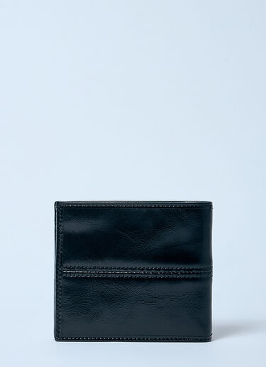 Prada Logo Plaque Leather Wallet Black pra0159044