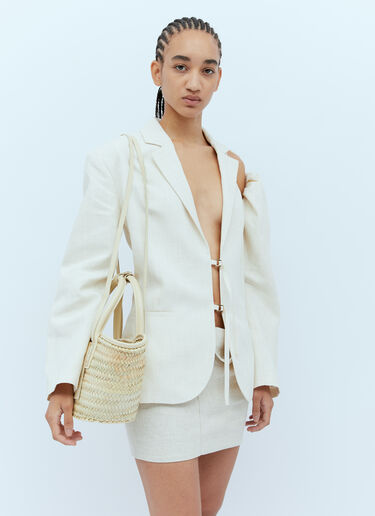 Jacquemus La Veste Galliga Blazer Cream jac0254008